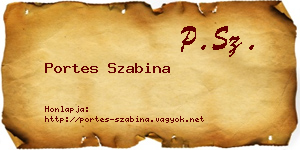Portes Szabina névjegykártya